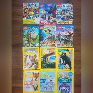 12 Editions Nat Geo Kids and Lego Magazines from 2024-25